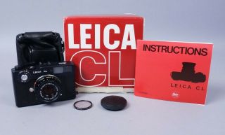 Vintage Early 1970s Leica Cl 35mm Rangefinder Camera W Box & Papers