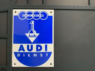 Retro Audi / Auto Union (german) Metal Enamel Garage Shop Plaque Plate Sign Tile