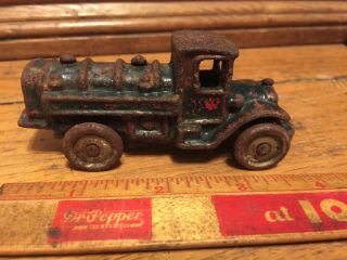 Antique Cast Iron Toy Gas/oil Delivery Truck Hubley Arcade Ac Williams