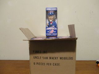 Case Of 6 Funko Bobble Head Wacky Wobbler Character Uncle Sam
