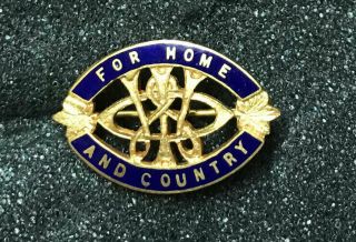 Vintage Ww2 Womens Institute For Home And Country Birks Pin Badge Brooch War P39