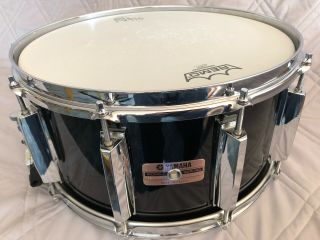 Vintage Yamaha Recording Custom Snare Drum 7x14 Piano Black Early 80’s W/case