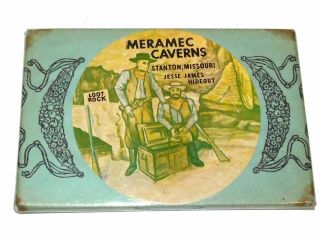 Vintage Meramec Caverns Souvenir Advertising Pocket Mirror - Stanton,  Missouri