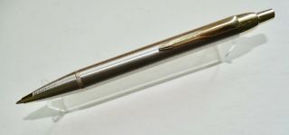 Vintage Parker Im Ballpoint Pen & Pencil,  Brushed Chrome Gt,  Wooden Box,  Date?
