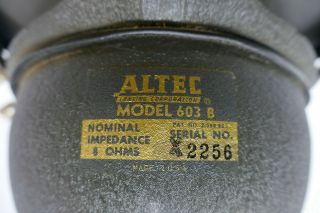 Altec Lansing 603 - B Speaker 8 Ohm Vintage - - 3