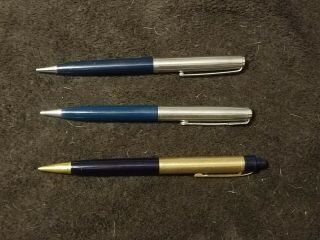 3 Vintage Eversharp And Parker Mechanical Pencils Art Deco