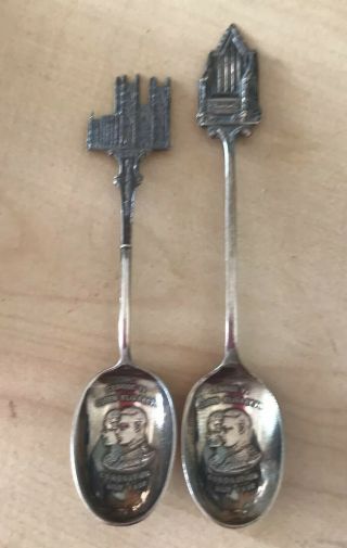 King George Vi Coronation Sterling Silver Spoons May 1937 - Barker Bros