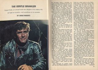 1963 Tv Article Robert Fuller The Gentle Brawler Wagon Train Western Series