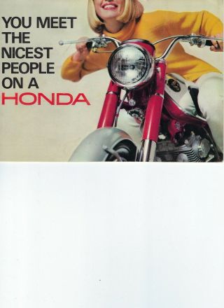 1965 Honda Sales Brochure " You Meet The Nicest People On A Honda