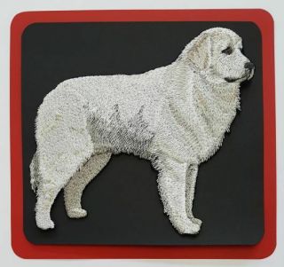 Great Pyrenees Dog Embroidered Patch 5.  2 " X 4.  8 "