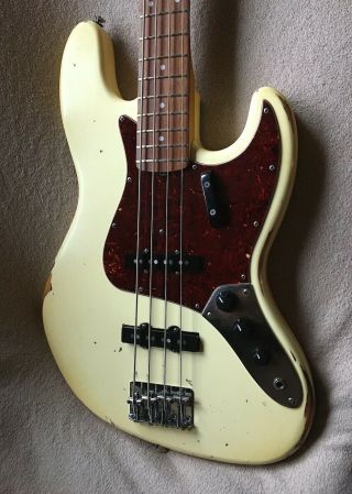 1969 Fender Custom Hybrid Jazz Bass / Vintage White Relic / Fender Hardware Etc.
