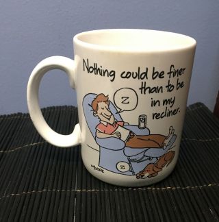 Nothing Could Be Finer Than.  Recliner Shoebox Greeting Hallmark Coffee Cup Mug