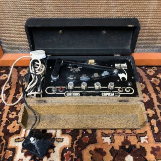Vintage 1960s Wem Watkins Copicat Valve Tape Echo Unit Effects Black Cream Pedal