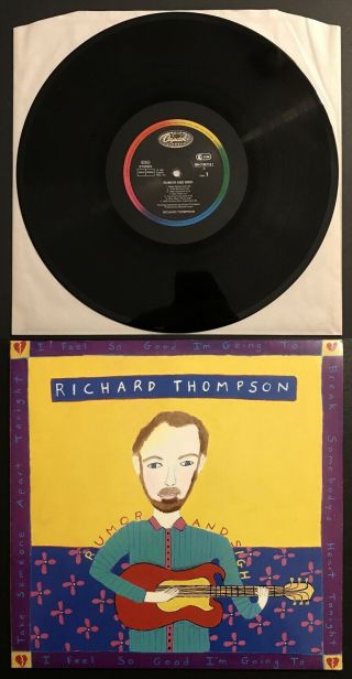 Richard Thompson Rumor And Sigh 1991 Uk Lp M - Vinyl