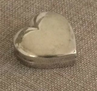 Authentic Vintage Tiffany & Co Sterling Silver Heart Cookie Tin Trinket Pill Box