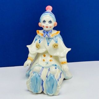 Lefton Send In Clowns Music Box Porcelain Figurine 1983 Vtg Circus Sinatra Song