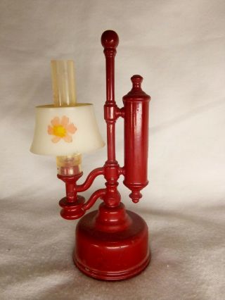 Oil Lamp Lantern Light Pencil Sharpener Miniature Dollhouse Metal 3.  5 " Vintage