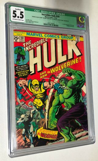 Incredible Hulk 181 - - Cgc Qualified (mvs) 5.  5 - - 1st App Wolverine - - Newton