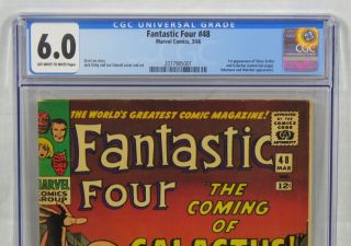 Marvel Comics Fantastic Four 48 CGC 6.  0 1st Silver Surfer Galactus Lee Kirby 66 3