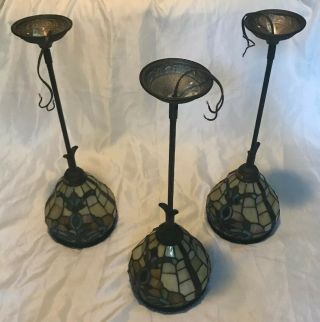 Vintage Tiffany Style Hanging Ceiling Lamp Stained Glass Globe Light