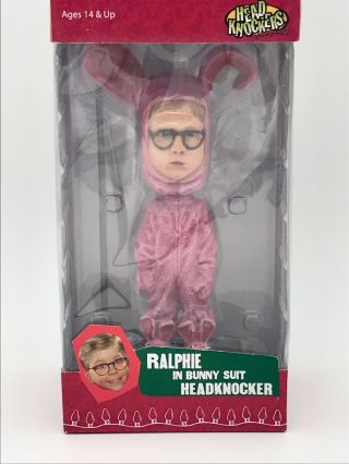 A Christmas Story Ralphie In Pink Bunny Suit Headknocker Neca