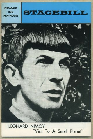 1968 Leonard Nimoy Stagebill For " Visit To A Small Planet "