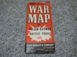 War Map Of Polish German Battle Front.  Rand Mcnally War Map.