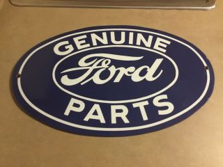 Old Vintage Ford Parts Porcelain Enamel Sign 16” By 11”