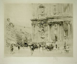 William Walcot,  Very Fine Pencil - Signed Etching,  1914 - ‘st Paul’s N.  W.  Corner 
