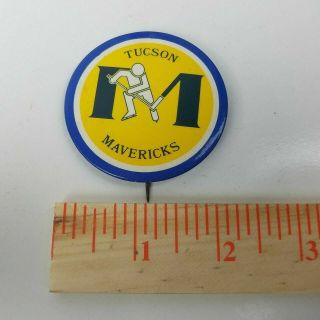 Vintage Button pin Tucson Mavericks Ice hockey team Central Hockey League 1975 2