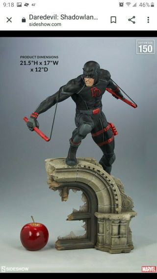 SIDESHOW Daredevil Shadowland Spooctacular Exclusive 1/4 Premium Format Statue 2