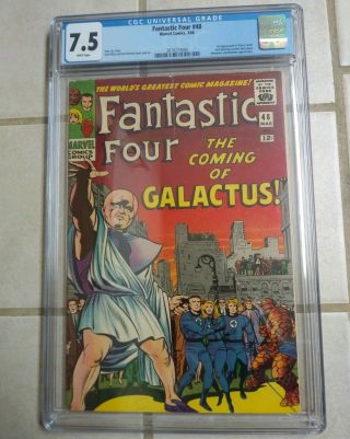 Fantastic Four 48 Cgc 7.  5 Vf 1st Silver Surfer & Galactus Marvel Silver Age Key
