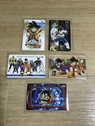 Dragon Ball Z Banpresto Arcade Game Ic Card 5 Types J/p Anime Carddass
