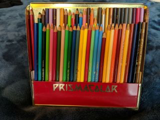 Vintage 80s Berol Prismacolor 60 (58) Colors Art Pencils Set Made In Canada