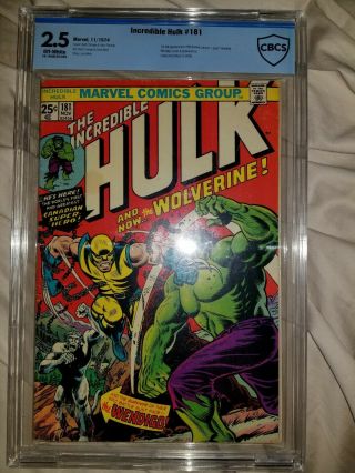 The Incredible Hulk 181 (nov 1974,  Marvel) Cbcs 2.  5 Ow Pages
