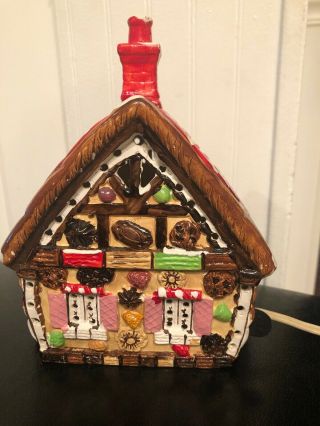 Vintage Dept 56 Christmas Snow Village House Gingerbread Lighted Ceramic 1983