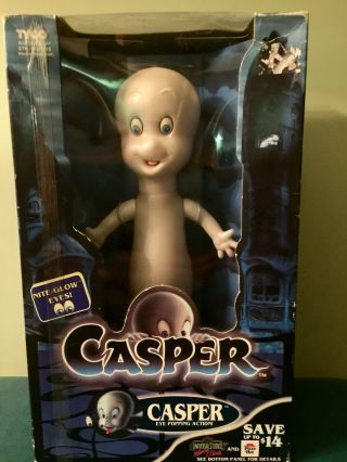 Vintage rare Casper Friendly Ghost Eyes pop and Light up tongue sticks out 2