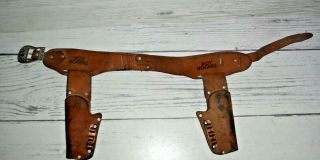 Vintage Roy Rogers Leather Double Holster Set