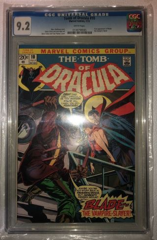 Tomb Of Dracula 10 Cgc 9.  2 1st Blade