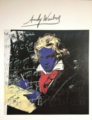Andy Warhol Hand Signed Signature Beethoven Print