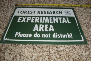 Forest Research Us Forest Service Experimental Area Metal Sign Hunting Camping