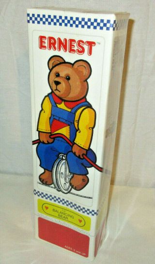 Ernest The Balancing Bear Unicycle Toy Schylling 1993 In Factory Box