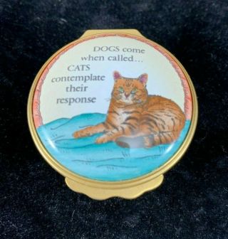 Halcyon Days " Dogs Come When Called Cats Contemplate Their Response " Trinket Box
