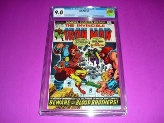 Iron Man 55 Cgc 9.  0 W/ White Pages From 1973 1st App Thanos & Drax Not Cbcs