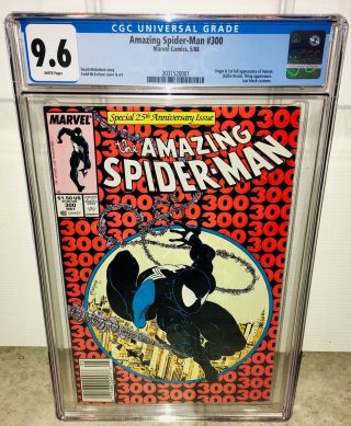 Spider - Man 300 1st Appearance Venom Cgc 9.  6 Newsstand Edition Movie Carnage