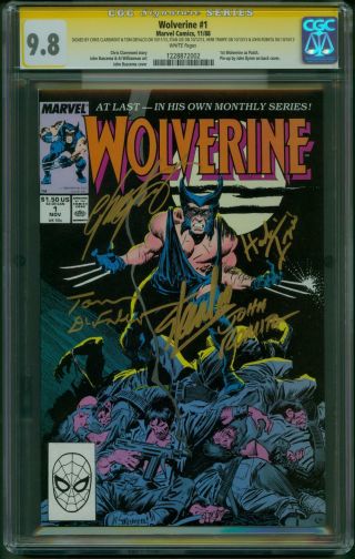 Wolverine 1 Cgc 9.  8 1988 Ss Signature Series Stan Lee,  Trimpe X5 Cbcs @1ercomics