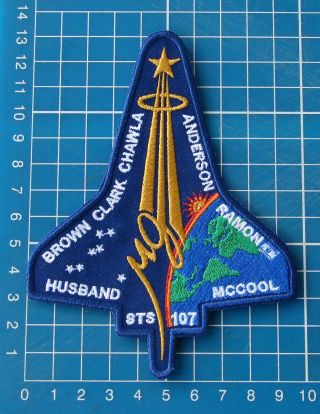 Nasa Sts 107 Columbia Space Shuttle Nasa Memorial Jersey Sleeve Patch (2003)