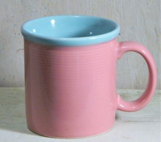 Vtg/coffee Mug/tea Cup/stoneware/japan/century/rio Pink/aqua/boho Chic
