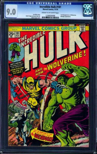 Incredible Hulk 181 Cgc 9.  0 Cream/offwhite Pages