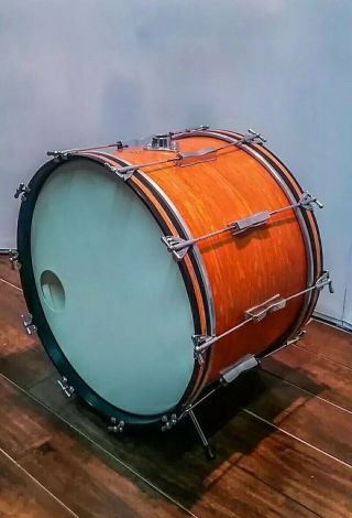 Vintage 1967 Mod Orange Ludwig Club Date 22” X 14” Bass Drum